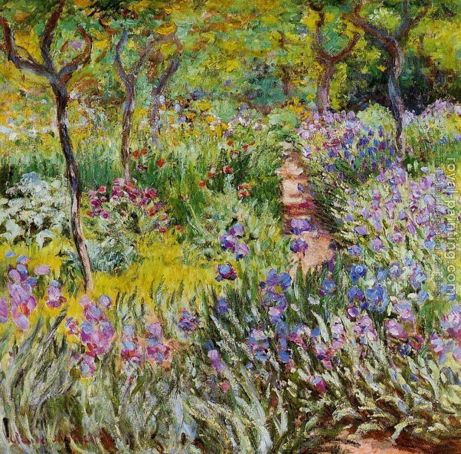 Claude Oscar Monet : The Iris Garden at Giverny